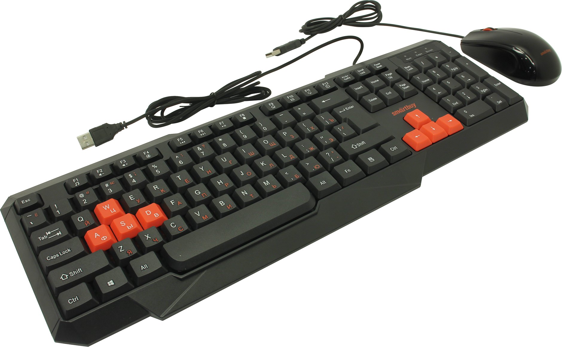 Клавиатура+мышь Smartbuy ONE черно-красный (SBC-230346-KR)